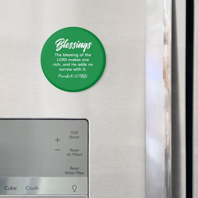 Söt Grönt Christian Faith Blessings Bible Verse Magnet (In Situ (Fridge))