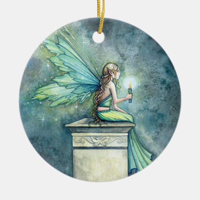 Söt Grönt Fairy Ornament (Framsidan)