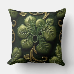 SÖT GRÖNT & GULD IRISH CELTIC KNOTS KUDDE