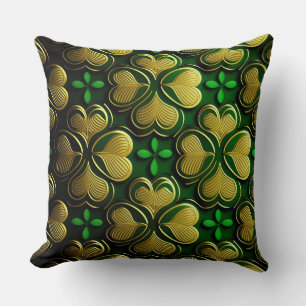 SÖT GRÖNT & GULD IRISH CELTIC KNOTS KUDDE