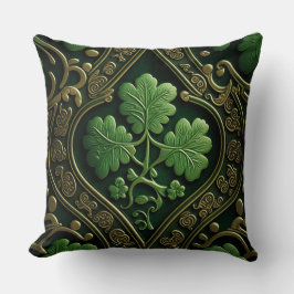 SÖT GRÖNT & GULD IRISH CELTIC KNOTS KUDDE