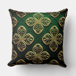SÖT GRÖNT & GULD IRISH CELTIC KNOTS KUDDE