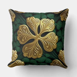 SÖT GRÖNT & GULD IRISH CELTIC KNOTS KUDDE