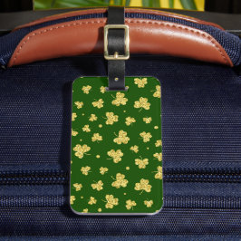 SÖT GRÖNT & GULD IRISH CELTIC SHAMROCKS BAGAGEBRICKA