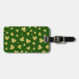 SÖT GRÖNT & GULD IRISH CELTIC SHAMROCKS BAGAGEBRICKA