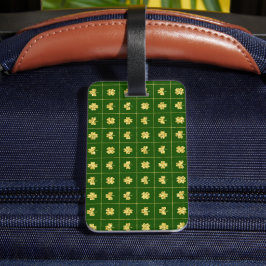 SÖT GRÖNT & GULD IRISH CELTIC SHAMROCKS BAGAGEBRICKA