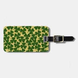 SÖT GRÖNT & GULD IRISH CELTIC SHAMROCKS BAGAGEBRICKA