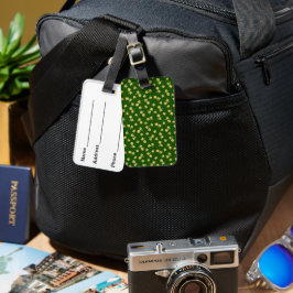 SÖT GRÖNT & GULD IRISH CELTIC SHAMROCKS BAGAGEBRICKA