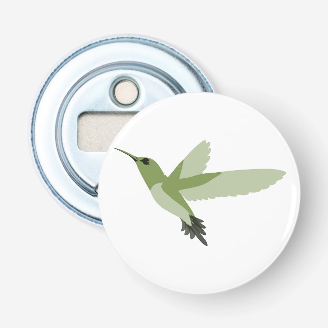 Söt grönt hummingbird flasköppnare (Framsidan)