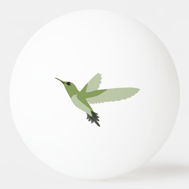 Söt grönt hummingbird pingisboll (Framsidan)