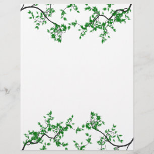 Söt Grönt Löv Gräns Stationery