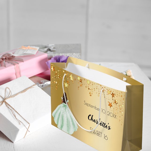 Söt grönt med 16 guld-stjärnor (Skapare uppladdad)