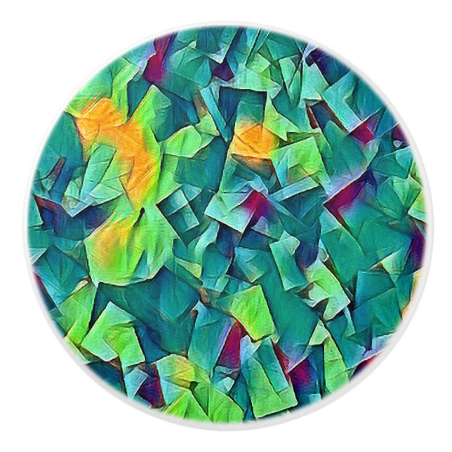 Söt Grönt-mosaikdörr eller lådknapp Knopp (Framsidan)