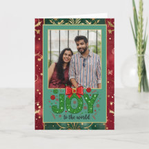 Söt Grönt och Röda julfoto