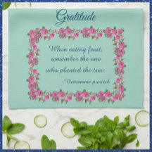 Söt Grönt & Rosa ros Gratitude