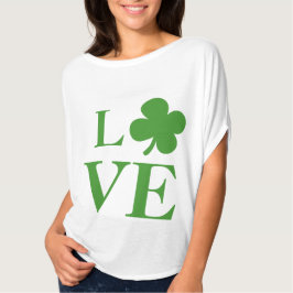 Söt Grönt Shamrock Kärlek St patricks day T-shirt I Triblend-tyg