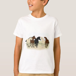 Söt Group of Foals Baby Horses T Shirt
