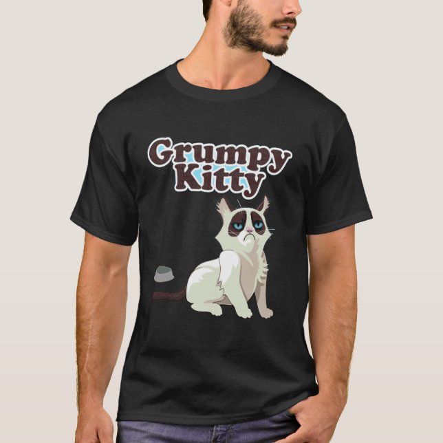 Söt Grumpy Kitty KATT Liv Räknas Kläder T Shirt (Framsida)