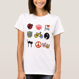 Söt grupperad flicka/flickvän t-shirt