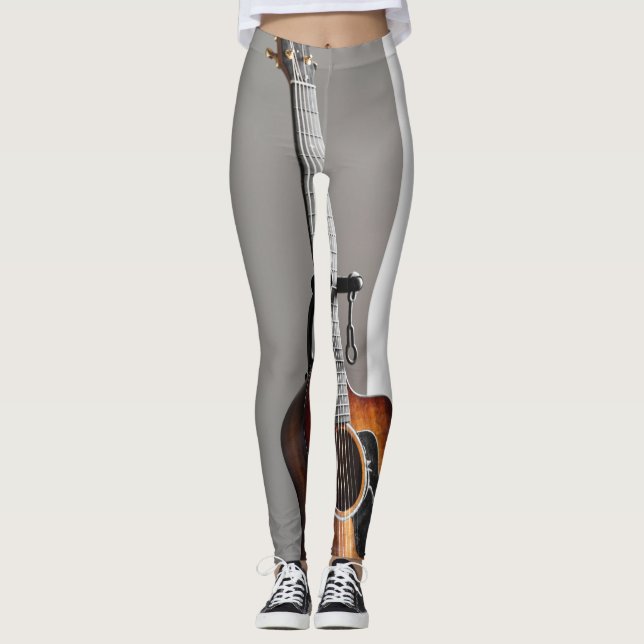 Söt Guitar Leggings (Framsida)