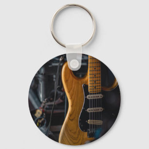 Söt Guitar Nyckelring