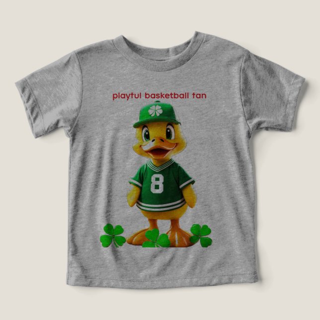 Söt gul anka i Celtics-tröja – Unreal Engine T Shirt (Design Framsida)