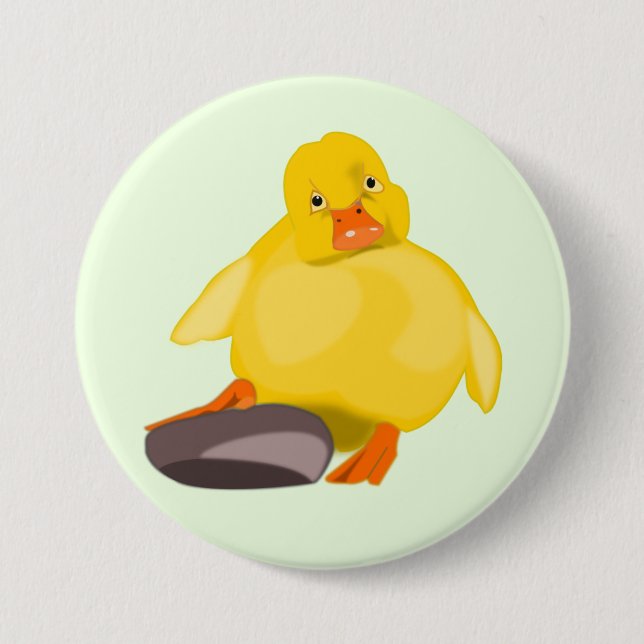 Söt gul anka knapp (Framsida)