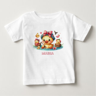 Söt gul ankunge baby T-Shirt