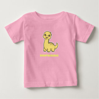 Söt gul baby Brontosaurus dinosaurie Chibi T Shirt