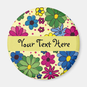 Söt gul blomster magnet