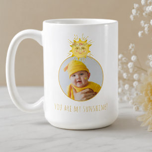 Söt gul du är min solsken baby foto kaffemugg