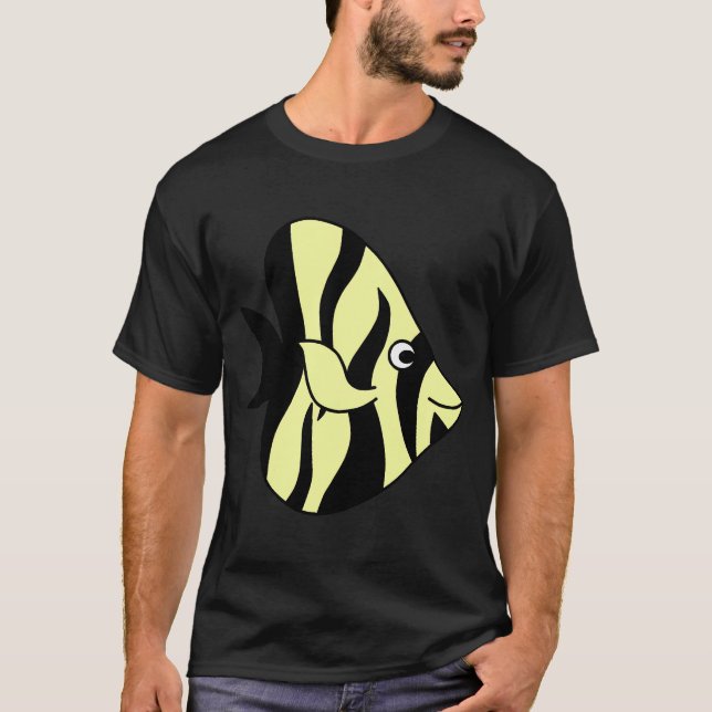 Söt gul fjärilsfisk t shirt (Framsida)