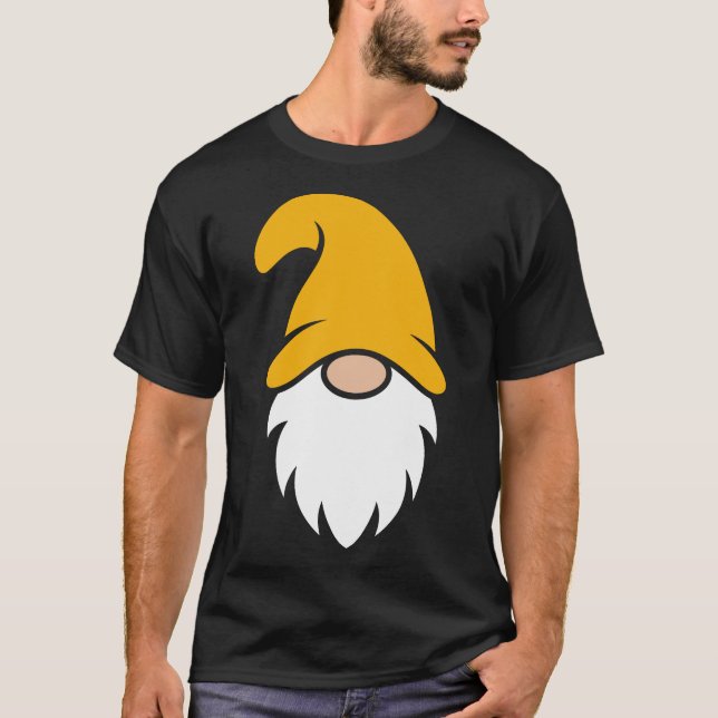 Söt gul hatt jul tomte t shirt (Framsida)
