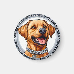 Söt gul labrador magnet