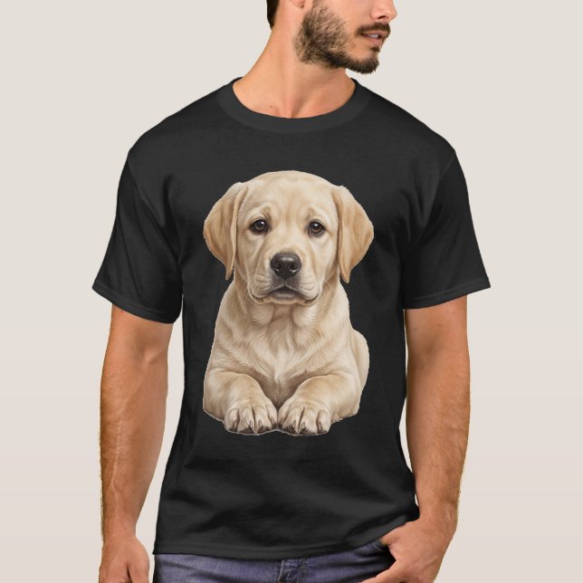Söt gul labrador retriever valp t-shirt | Rea (Framsida)