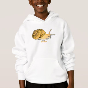 Söt gul snigel serieteckning illustration t shirt