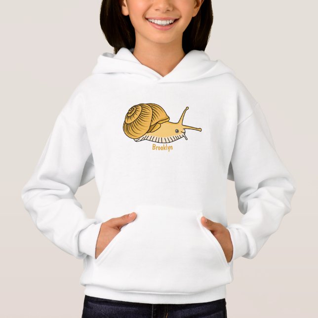 Söt gul snigel serieteckning illustration t shirt (Framsida)
