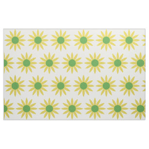 Söt Gula blommor Daisy Mönster Tyg