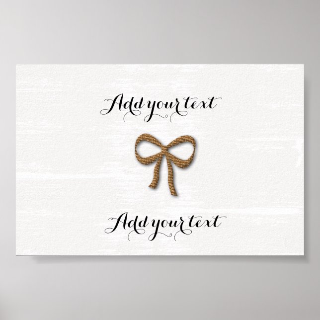 Söt guld båge collage baby barn bröllopsaffisch poster (Framsidan)