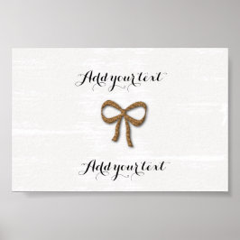 Söt guld båge krage baby barn bröllopsaffisch poster