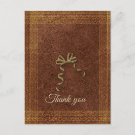 Söt guld båge tack vykort