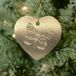 Söt Guld Butterfly Add Text Ornament
