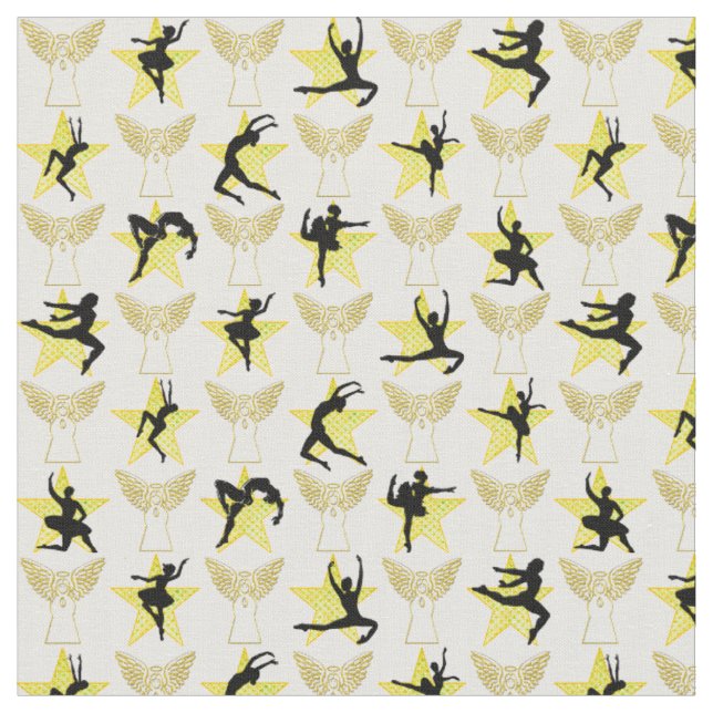 SÖT GULD DANCER CHRISTMAS DESIGNS TYG (Närbild)