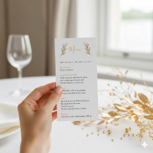 Söt guld, effektpetaler bröllop bord meny