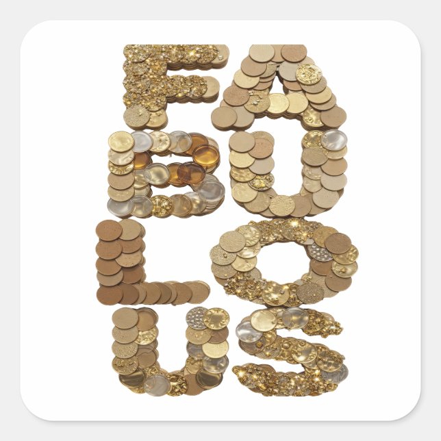Söt Guld FABULOUS Etikett Design (Framsida)