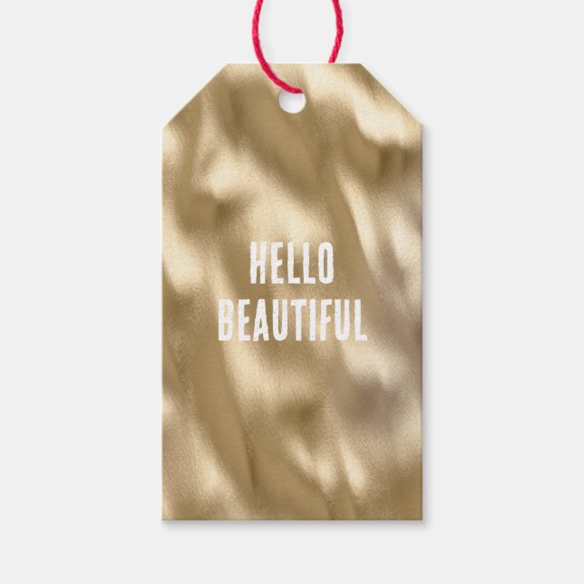 Söt Guld Glam och Leopard Presentetikett (Framsidan)