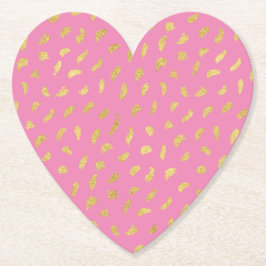 Söt Guld Glam Rosa Abstrakt  Underlägg Papper