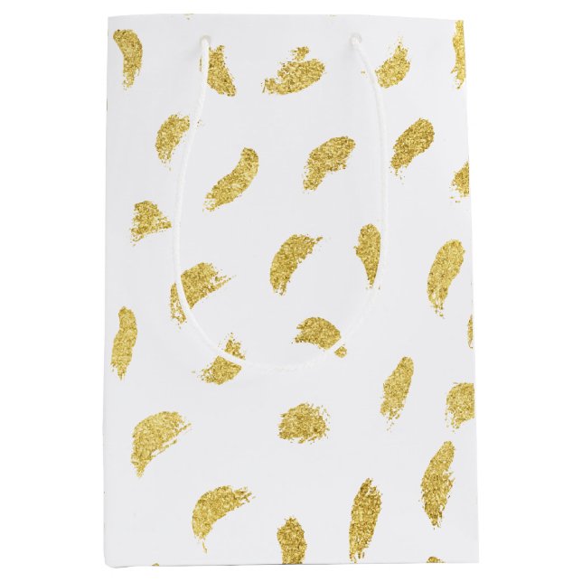 Söt Guld Glam White Abstrakt (Framsidan)