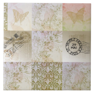 Söt guld- Patchwork Kakelplatta