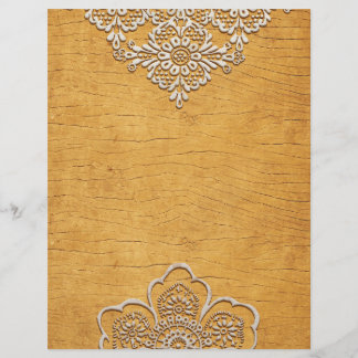 Söt Guld & Snöre Rustic Wood Scrapbook Papper